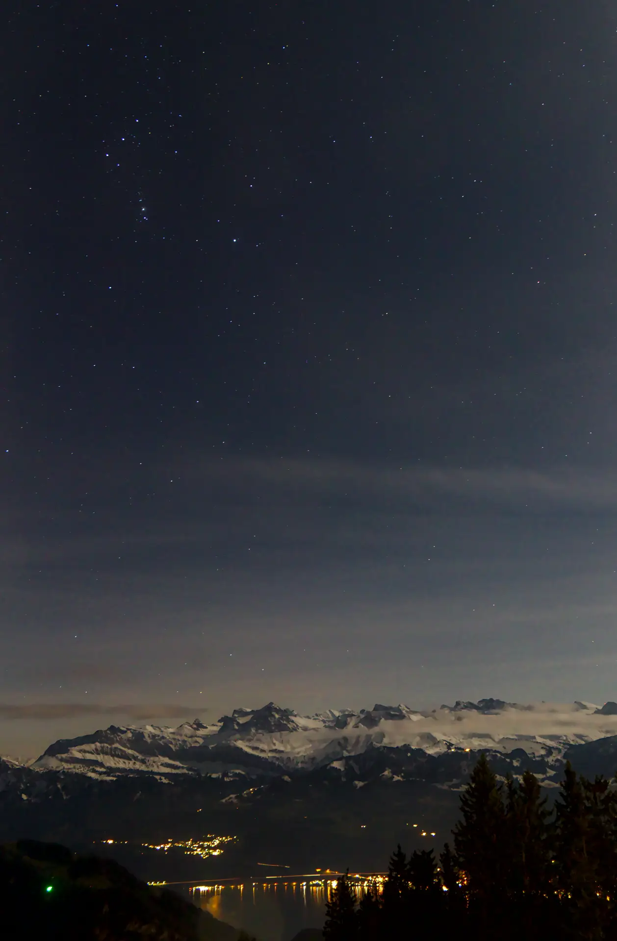 Orion over the swiss alps
