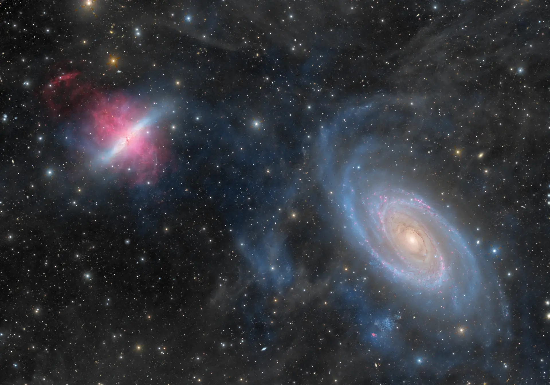 Ultra Deep look at Messier 81 and 82